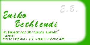 eniko bethlendi business card